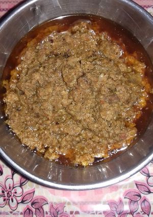 A picture of Kadhai keema.