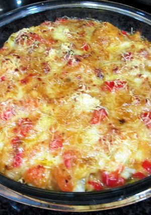 Una foto de Coliflor con bechamel al pimentón de la Vera con gratinado de queso sin lactosa