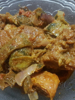 A picture of Karele gosht.