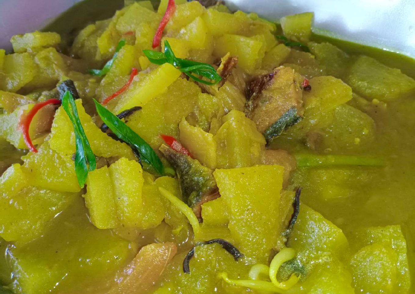 Ikan Masin dengan Labu Putih