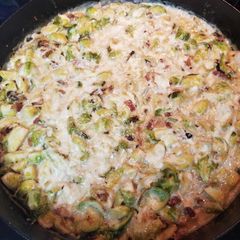 A picture of Creamy Brussel Sprouts with Bacon.