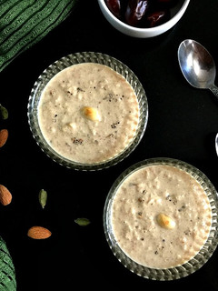 A picture of Dates and Oats Kheer/Payasam.