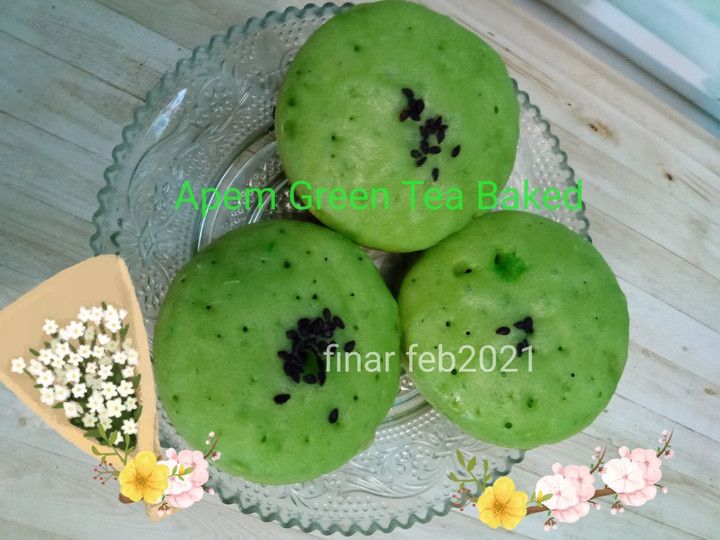 Langkah Mudah untuk Menyiapkan Apem Green Tea (Green tea rice cake Baked) aka Apem Jowo Teijo Anti Gagal