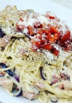 A picture of Spaghetti Carbonara.