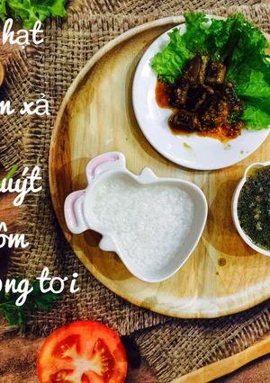 Hình của món Lươn rim sả sôt nước ép quýt.