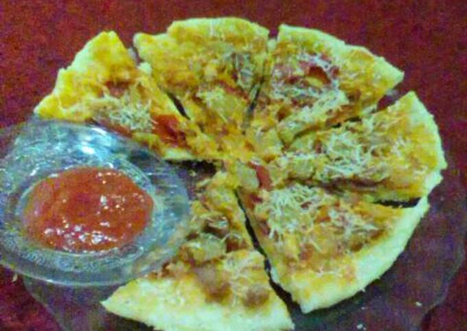 Resep Pizza Teflon Irit Anti Gagal Oleh Mama Zhafran - Cookpad