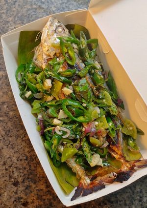 Foto resep Kembung Bakar Siram Cabai Bawang Iris