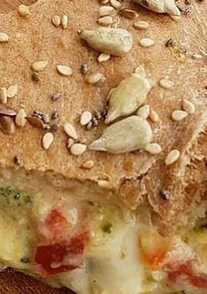 Una foto de Tarta integral de brócoli