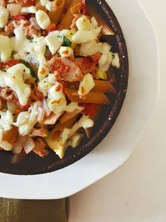 Una foto de Pasta integral con atún🐟