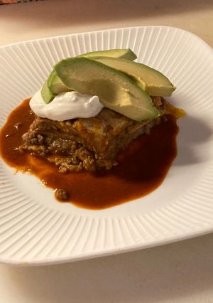 A picture of Enchilada Casserole.