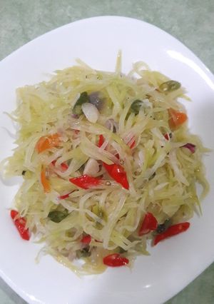 Foto resep Oseng Pepaya Muda Pedas