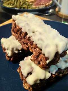 A picture of Two-Chocolate Puffed Rice Bars.