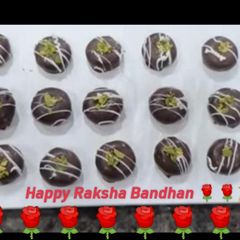 A picture of Chocolate peda 😋❤️😋❤️(milkmaid chocolate peda 😋).