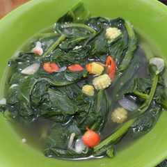 รูปของ Sayur sawi hijau dan jagung muda