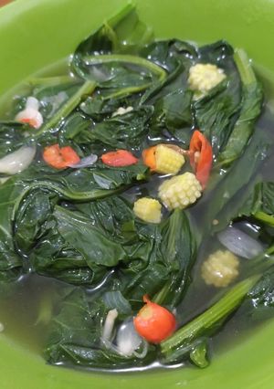 Foto resep Sayur sawi hijau dan jagung muda