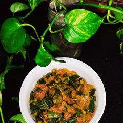 Three Spices Masala Bhindi A picture of Three Spices Masala Bhindi.