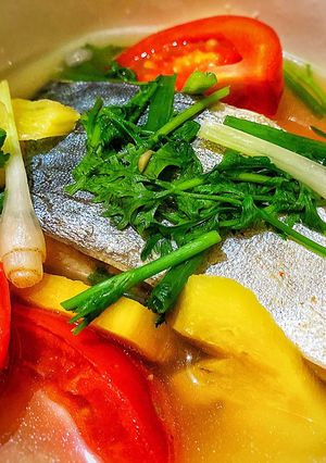 Hình của món Canh Cá Chim Nấu Ngót.