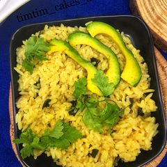 Cheesy pilaf rice A picture of Cheesy pilaf rice.