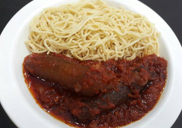 Recipe of Perfect Spagetti with tomato stew