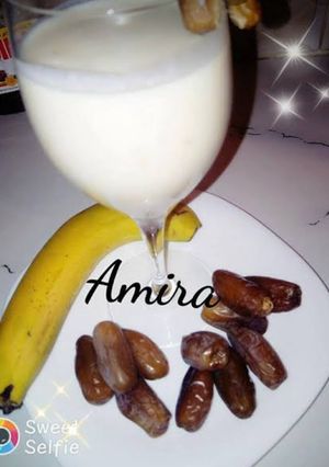 صورة لوصفة عصير الموز والحليب بالثلج