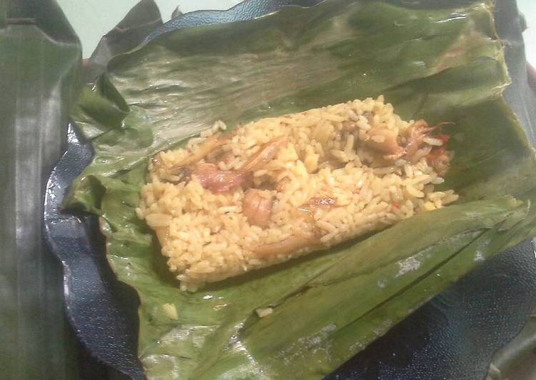 Nasi bakar cumi-teri asin ala chiko snack