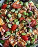 Mixed Beans & Haloumi Salad