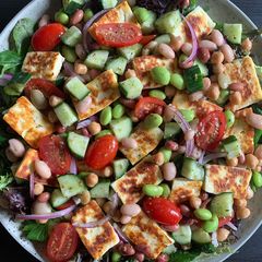 A picture of Mixed Beans & Haloumi Salad.