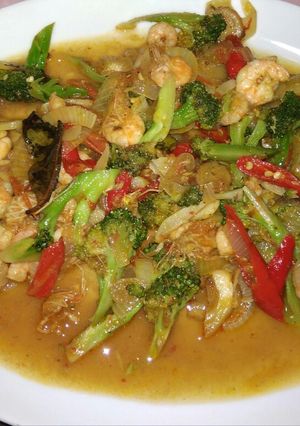 Foto resep Tumis brokoli udang