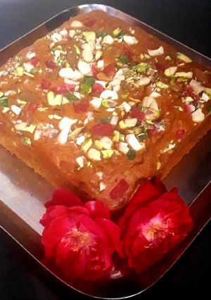 A picture of Wheat flour and jaggery cake.