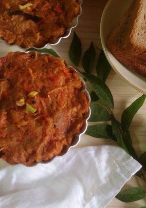 A picture of Bread tomato upma.