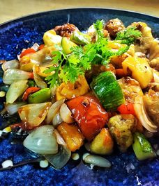 sườn xào chua ngọt kiểu hoa