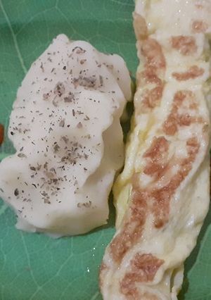 Foto resep Mashed potato & omlet