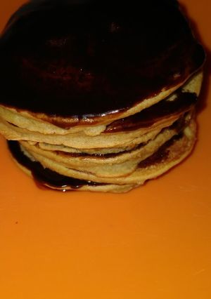 Foto resep Pancake oat pisang saus coklat