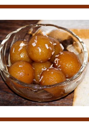 A picture of ब्रेड गुलाब जामुन/Bread Gulab Jamun.