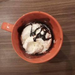 Mug Cake with ice cream A picture of Mug Cake with ice cream.