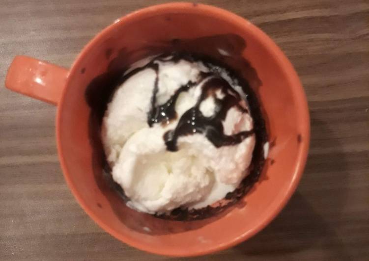 Easiest Way to Make Favorite Mug Cake with ice cream