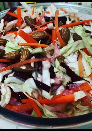 A picture of Balsamic Cabbage Salad w/ Almonds.