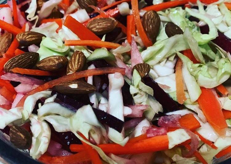 Recipe: Perfect Balsamic Cabbage Salad w/ Almonds