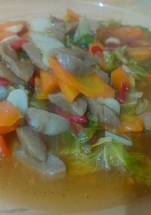 Foto resep Tumis sawi wortel+ bakso