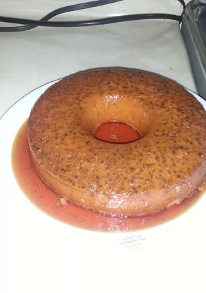 Una foto de Flan de ciruela
