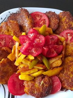 عکسی از دستور کوکو سیب زمینی سرخ شده