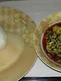 Tuwon semo n egusi soup