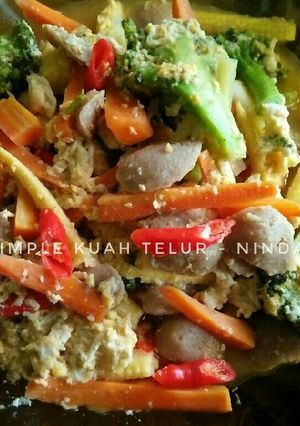 Foto resep Capcay Simple Kuah Telur