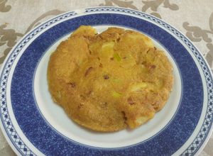 Una foto de 🇪🇸 Tortilla "española" con harina de avena sin gluten y vegana 🍳