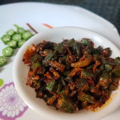 A picture of Mexican Bhindi Fry.
