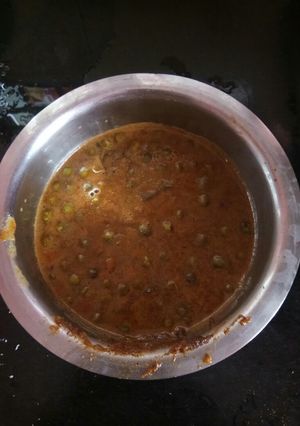 A picture of Pachhai Green Sundakkai Kuzhambu.