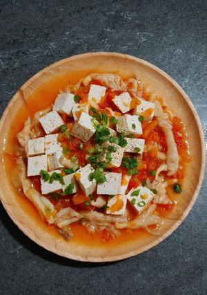 Hình của món Đậu hũ sốt cà nấm (Eat clean).