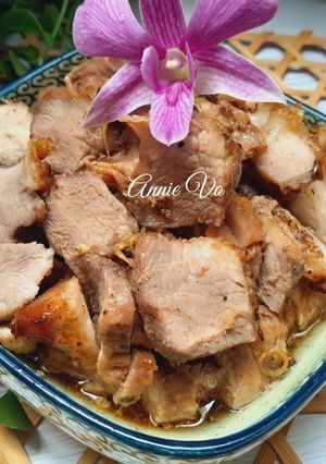 Hình của món Thịt heo nướng mắm ruốc.