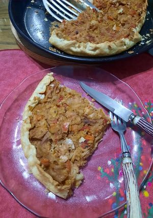 Una foto de Tarta primavera de pollo