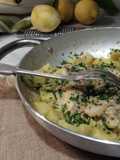 Coda di rospo con patate e gremolada